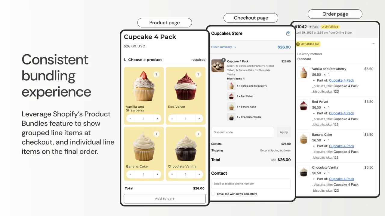 Native product bundles inventory tracking