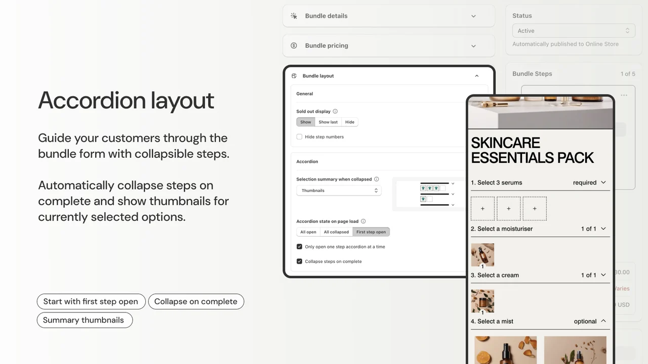 Creating a bundle and setting up steps
